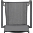 Outdoor Modern Aluminum Dining Chair with Mesh Seat (Set of 2), Gun Metal Gray and Dark Gray