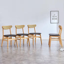 The stylish and durable solid wood dining chair, small curved back, PU cushion, and beautiful shape match perfectly with any room and everyday use