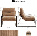 Khaki Chenille Upholstered Accent Chair Bundle Set