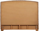 Hand Woven Banana Leaf Queen Size Headboard Amber