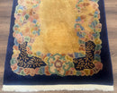 Chinese Wool Rug 3x5, Vintage Carpet, Handmade