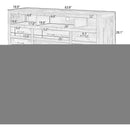 Retro Distressed Wooden TV Stand for TVs up to 65 Inches, Entertainment Center Media Console with 6 Drawers and 3 Shelves for Living room, Brown