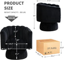 Swivel Armchairs 360Degree Black LivingRoom Pack Duo