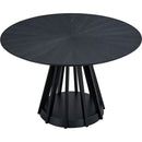(1 Table+4 Chairs)Modern Dining Table Set of 5 pcs,Wooden Dining Table and Upholstered Chairs for Living Room,Round Kitchen Set with Sturdy Legs for Restaurant,Black