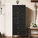Tall Dresser With 6 Drawers Black Vertical Nightstand