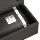 Convertible Ottoman Sleeper with Memory Mattress and Tufted Design, Folding Sofa Bed, Dark Gray Linen, 49.6 Inches