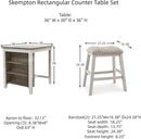 Whitewash Counter Height Dining Set With Barstools