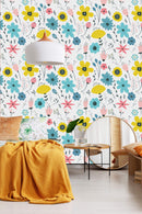 Field Colorful Flowers Wallpaper