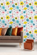 Field Colorful Flowers Wallpaper