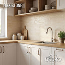 Flexible 3D Stone Wall Panels - BRICO TRAVERTINO - Box of 12 Interlocking Peel-and-Stick Panels 11.63 sqft coverage | DECKO Flexistone