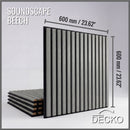 Acoustic Sound Dampening Wall Panels - BEECH Square - box of 5 panels (23.6" x 23.6" x 0.8") 19.5 sq ft total coverage | DECKO SOUNDSCAPE