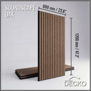 Acoustic Sound Dampening Wall Panels - OAK Long - box of 3 panels (47.2" x 23.6" x 0.8") 23.1 sq ft total coverage | DECKO SOUNDSCAPE