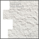 Flexible 3D Stone Wall Panels - BRICO NATURALE - Box of 12 Interlocking Peel-and-Stick Panels 11.64 sqft coverage | DECKO Flexistone