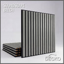 Acoustic Sound Dampening Wall Panels - BEECH Square - box of 5 panels (23.6" x 23.6" x 0.8") 19.5 sq ft total coverage | DECKO SOUNDSCAPE