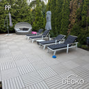 Deck Tiles - BEIGESLAT - Interlocking PP Flooring - High End Polypropylene | 100% Recyclable | DECKO Lite (24" x 12" x 0.78" tile)