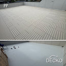 Deck Tiles - BEIGESLAT - Interlocking PP Flooring - High End Polypropylene | 100% Recyclable | DECKO Lite (24" x 12" x 0.78" tile)