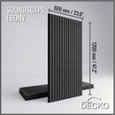 Acoustic Sound Dampening Wall Panels - EBONY Long - box of 3 panels (47.2" x 23.6" x 0.8") 23.1 sq ft total coverage | DECKO SOUNDSCAPE