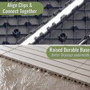 Deck Tiles - GREYSLAT - Interlocking PP Flooring - High End Polypropylene | 100% Recyclable | DECKO Lite - (24" x 12" x 0.78" tile)