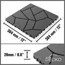 Deck Tiles - BEIGESTONE - Interlocking PP Flooring - High End Polypropylene | 100% Recyclable | DECKO Lite (12" x 12" x 0.78" tile)