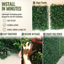 Artificial Plants Green Wall Panel - TROPICAL - 3.3' x 3.3' - | DECKO VERDURE (10.89 sq. feet panel)
