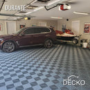Garage Tile - WHITE - Interlocking PP Flooring - High End Polypropylene | 100% Recyclable | DECKO DURANTE (15.8" x 15.8" x 0.7" tile)