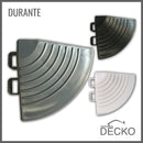 Garage Tile Corner for Interlocking PP Flooring - High End Polypropylene | 100% Recyclable | DECKO DURANTE (2.4" x 2.4" x 0.7")