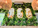 Artificial Plants Green Wall Panel - TROPICAL - 3.3' x 3.3' - | DECKO VERDURE (10.89 sq. feet panel)