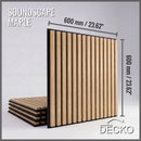 Acoustic Sound Dampening Wall Panels - MAPLE Square - box of 5 panels (23.6" x 23.6" x 0.8") 19.5 sq ft total coverage | DECKO SOUNDSCAPE
