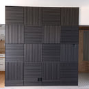 Acoustic Sound Dampening Wall Panels - EBONY Square - box of 5 panels (23.6" x 23.6" x 0.8") 19.5 sq ft total coverage | DECKO SOUNDSCAPE