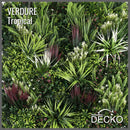 Artificial Plants Green Wall Panel - TROPICAL - 3.3' x 3.3' - | DECKO VERDURE (10.89 sq. feet panel)