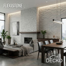 Flexible 3D Stone Wall Panels - BRICO NATURALE - Box of 12 Interlocking Peel-and-Stick Panels 11.64 sqft coverage | DECKO Flexistone