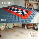 Garage Tile - RED - Interlocking PP Flooring - High End Polypropylene | 100% Recyclable | DECKO DURANTE (15.8" x 15.8" x 0.7" tile)