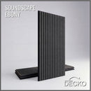 Acoustic Sound Dampening Wall Panels - EBONY Long - box of 3 panels (47.2" x 23.6" x 0.8") 23.1 sq ft total coverage | DECKO SOUNDSCAPE