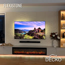 Flexible 3D Stone Wall Panels - GRANDE BIANCO - Box of 5 serial panels (47.2" x 23.6") 38.75 sqft coverage | DECKO Flexistone
