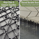 Deck Tiles Ramp Edge for Interlocking PP Flooring | DECKO Lite (12" x 2.36" x 0.78") - High End Polypropylene | 100% Recyclable