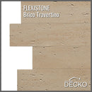 Flexible 3D Stone Wall Panel Sample - BRICO TRAVERTINO | DECKO Flexistone - Free Shipping