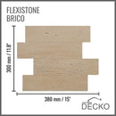 Flexible 3D Stone Wall Panel Sample - BRICO TRAVERTINO | DECKO Flexistone - Free Shipping