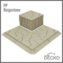 Deck Tiles - BEIGESTONE - Interlocking PP Flooring - High End Polypropylene | 100% Recyclable | DECKO Lite (12" x 12" x 0.78" tile)