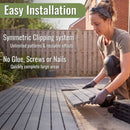 Deck Tiles - BEIGESLAT - Interlocking PP Flooring - High End Polypropylene | 100% Recyclable | DECKO Lite (24" x 12" x 0.78" tile)