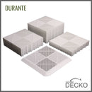 Garage Tile - WHITE - Interlocking PP Flooring - High End Polypropylene | 100% Recyclable | DECKO DURANTE (15.8" x 15.8" x 0.7" tile)