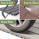 Deck Tiles - BEIGESLAT - Interlocking PP Flooring - High End Polypropylene | 100% Recyclable | DECKO Lite (24" x 12" x 0.78" tile)