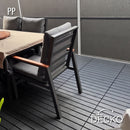 Deck Tiles - GREYSLAT - Interlocking PP Flooring - High End Polypropylene | 100% Recyclable | DECKO Lite - (24" x 12" x 0.78" tile)