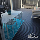 Deck Tiles - GREYSLAT - Interlocking PP Flooring - High End Polypropylene | 100% Recyclable | DECKO Lite - (24" x 12" x 0.78" tile)