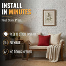 Flexible 3D Stone Wall Panels - BRICO NATURALE - Box of 12 Interlocking Peel-and-Stick Panels 11.64 sqft coverage | DECKO Flexistone