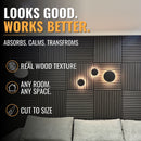 Acoustic Sound Dampening Wall Panels - BEECH Long - box of 3 panels (47.2" x 23.6" x 0.8") 23.1 sq ft total coverage | DECKO SOUNDSCAPE