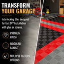 Garage Tile - WHITE - Interlocking PP Flooring - High End Polypropylene | 100% Recyclable | DECKO DURANTE (15.8" x 15.8" x 0.7" tile)