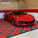 Garage Tile - RED - Interlocking PP Flooring - High End Polypropylene | 100% Recyclable | DECKO DURANTE (15.8" x 15.8" x 0.7" tile)