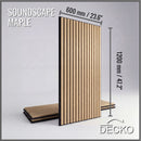 Acoustic Sound Dampening Wall Panels - MAPLE Long - box of 3 panels (47.2" x 23.6" x 0.8") 23.1 sq ft total coverage | DECKO SOUNDSCAPE