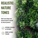 Artificial Plants Green Wall Panel - TROPICAL - 3.3' x 3.3' - | DECKO VERDURE (10.89 sq. feet panel)
