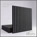Acoustic Sound Dampening Wall Panels - EBONY Square - box of 5 panels (23.6" x 23.6" x 0.8") 19.5 sq ft total coverage | DECKO SOUNDSCAPE